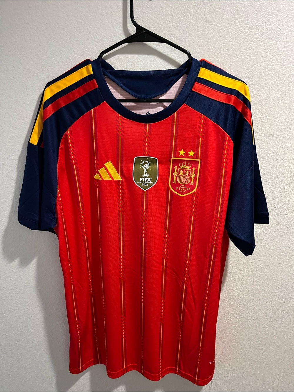 Adidas Spain World Cup 2026 Champions Home Soccer Jersey Men’s Size XL